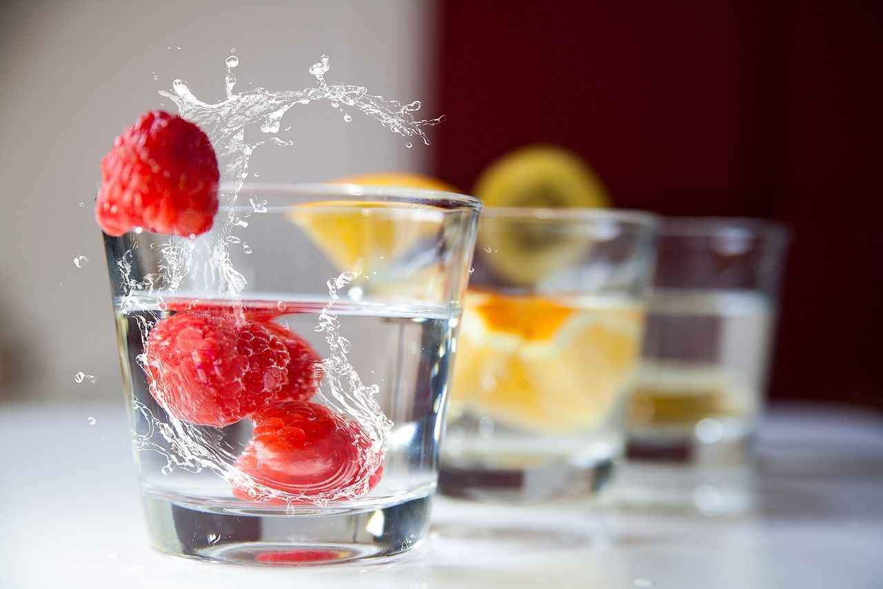 4. Sparkling water with fruit