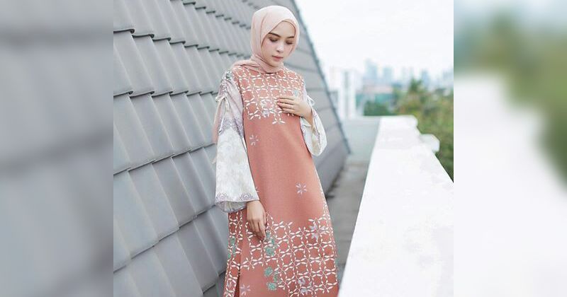 7. Batik pattern dress