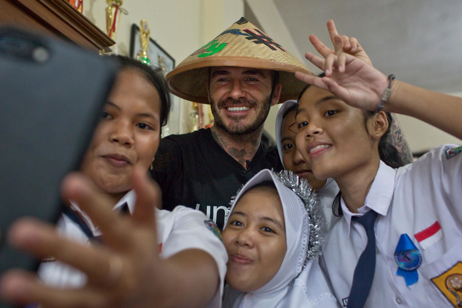 Kegiatan David Beckham bersama UNICEF Indonesia