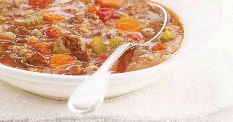 3. Beef and oatmeal soup