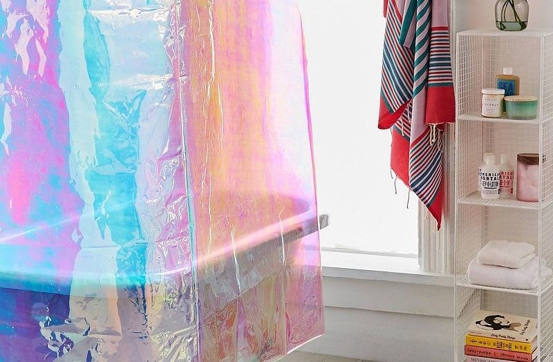 1. Iridescent shower curtain