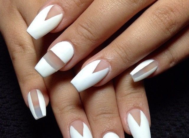 3. Simply white nail art