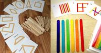 1. Mix and match popsicle stick