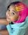10. Penampilan Zivara ulangtahun ke-10 rambut hitam pink