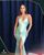 8. Vanessa Hudgens bergaya balutan gaun Versace berwarna aquamarine