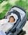 4. Baby Izz mengenakan jaket bayi hiasan telinga beruang