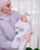 2. Baby Ara hadir menggunakan jumper bernuansa putih pita ungu