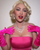 1. Ada Rachel Ven mirip Marilyn Monroe dress pink terang