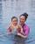 3. Having fun kolam renang