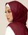 4. Hijab layered merah putih