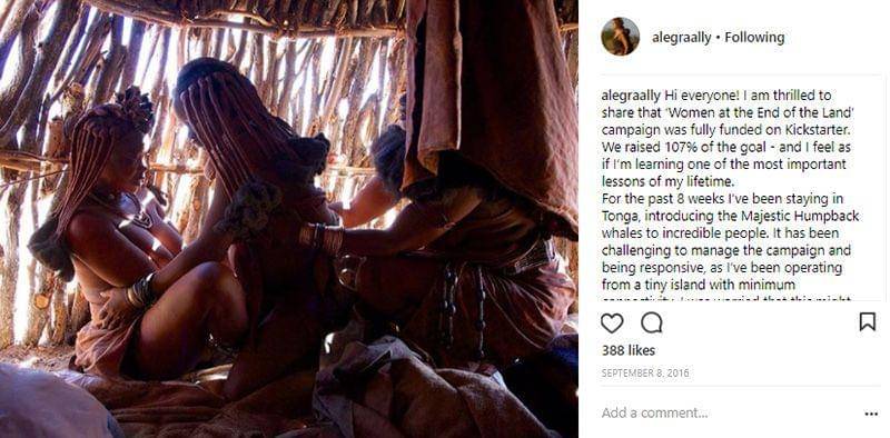 Proses persalinan suku himba - instagram @Alegraally