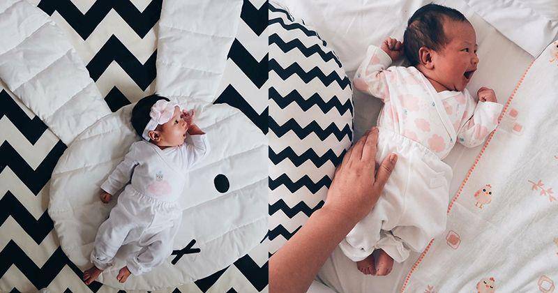 Baby Langit Cerah Putri usia, kanan usia 2 minggu - kiri usia 3 minggu - Instagram.com/ariyanisukma