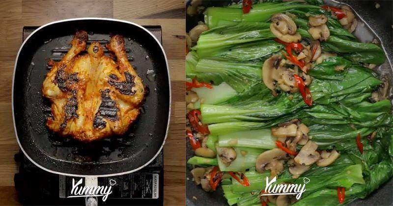 Resep Menu Buka Puasa Pokcoy Cah Jamur dan Ayam Bakar Taliwang