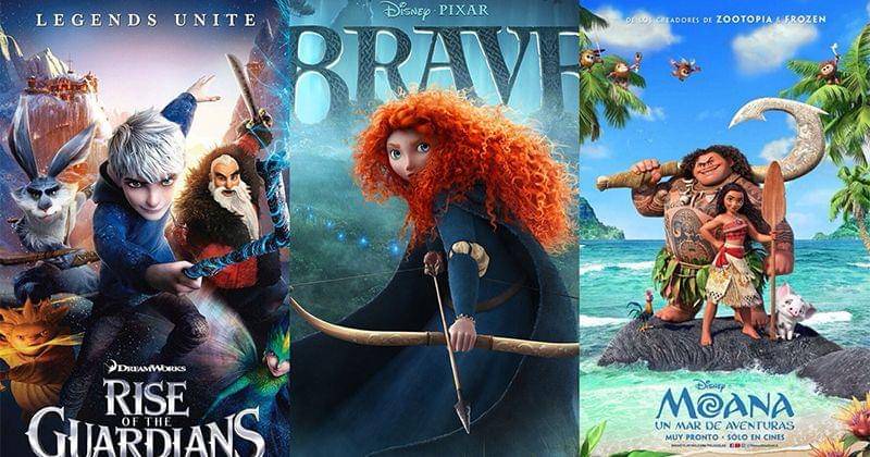 IMDb.com/Rise of The Guardians/Brave/Moana