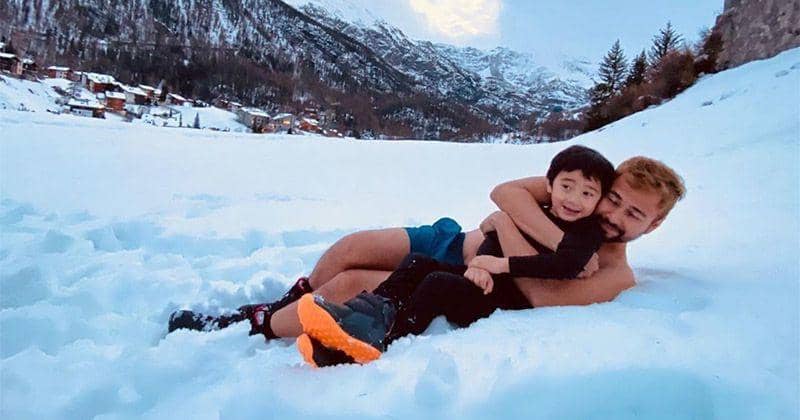 Seru! Jelang Akhir Tahun, 3 Anak Artis Ini Eksplorasi Bermain Salju