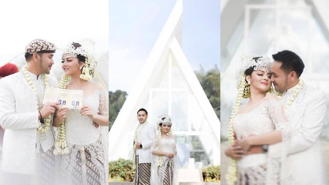 Serba Putih, Inilah Momen Pernikahan Jenita Janet dan Danu Sofwan