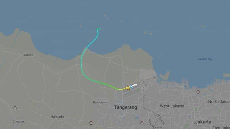 Catatan penerbangan Sriwijaya Air SJY 182 - flightradar24.com