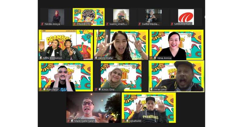 Screenshot virtual event Lima Dekade Prambors