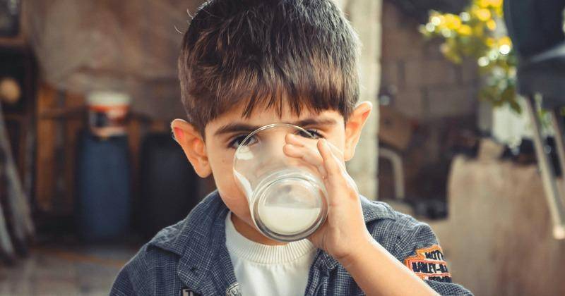 Anak minum susu