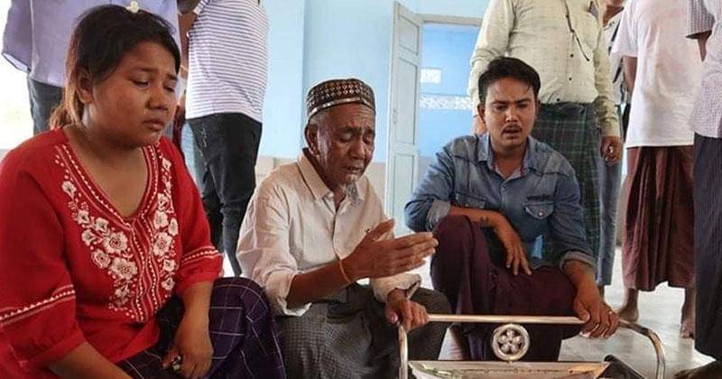 Keluarga Khin Myo Chit yang berduka. - myanmar-now.org