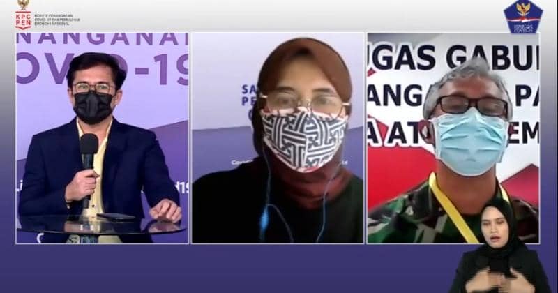 Saat update RSDC Wisma Atlet di akun Youtube BNPB Indonesia pada Jumat (25/06/2021). - Youtube.com/BNPB Indonesia