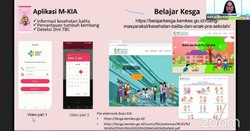 Screenshot Webinar Kemenkes: Pentingnya Buku KIA