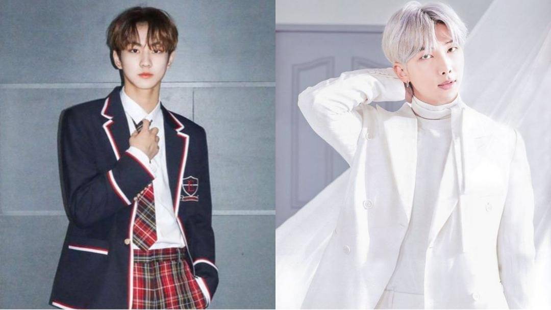 Jungwon Enhypen (kiri) & RM BTS (kanan) - Twitter.com/enhypenweverse