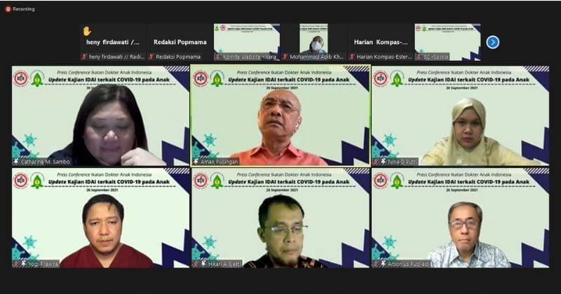 Tangkapan layar konferensi pers IDAI, Minggu (26/9/2021) - Dok. Popmama.com