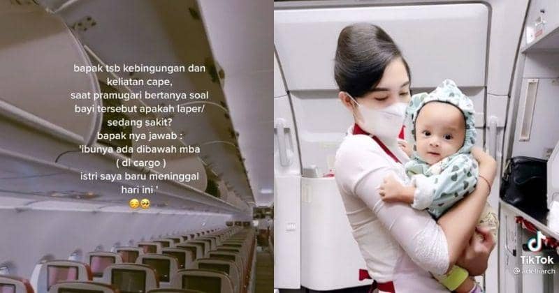 Viral Video Pramugari Gendong Bayi 5 Bulan Menangis di Pesawat