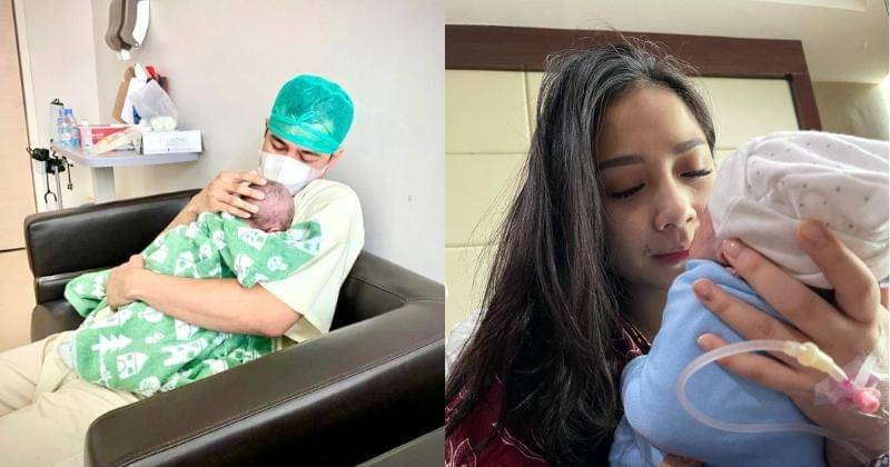 Raffi Ahmad dan Nagita Slavina menggendong Baby R - Instagram.com/raffinagita1717