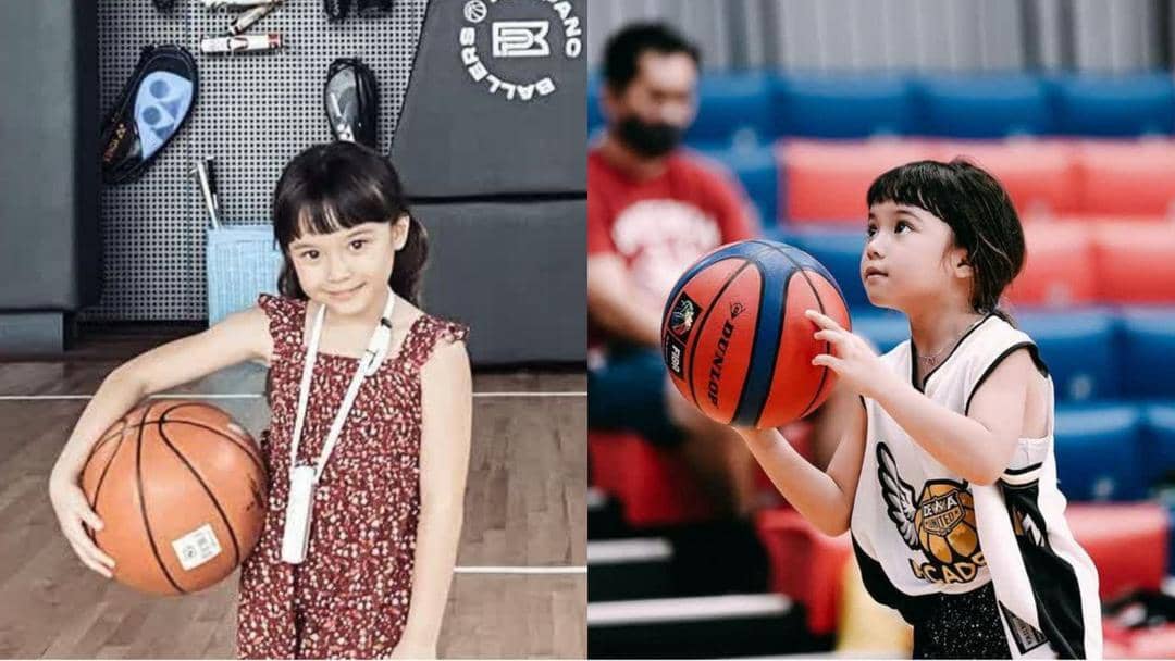 Rajin Berlatih, Ini 10 Foto Gempi di Lapangan Basket yang Menggemaskan