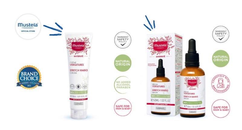 Mustela Stretch Marks Cream dan Serum - E-commerce/Mustela Indonesia