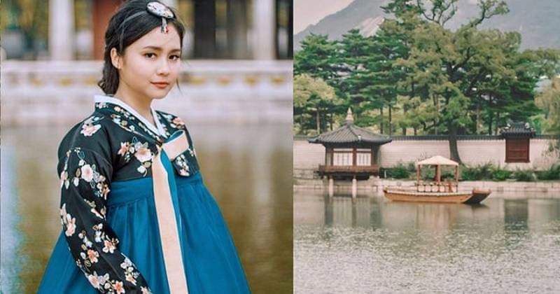 Gita Gutawa pakai hanbok - Instagram.com/gitagut