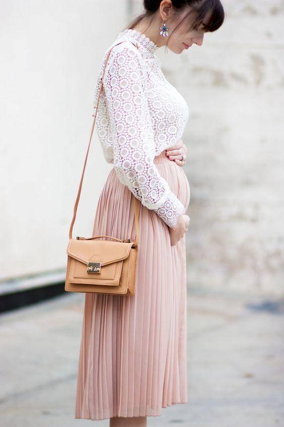 Pleated skirt  - Pinterest.com/Jeans and a Teacup