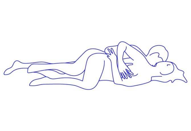 Posisi seks spooning. - Pinterest/Mindbodygreen.com