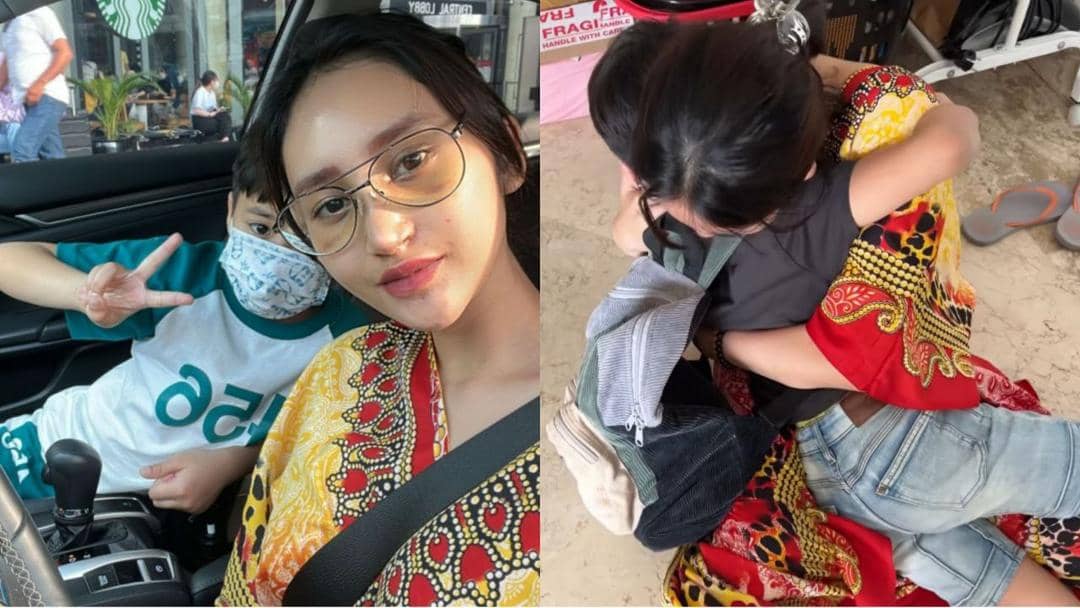 6 Foto Bahagia Cucu Farida Nurhan Bertemu Kembali dengan Mamanya