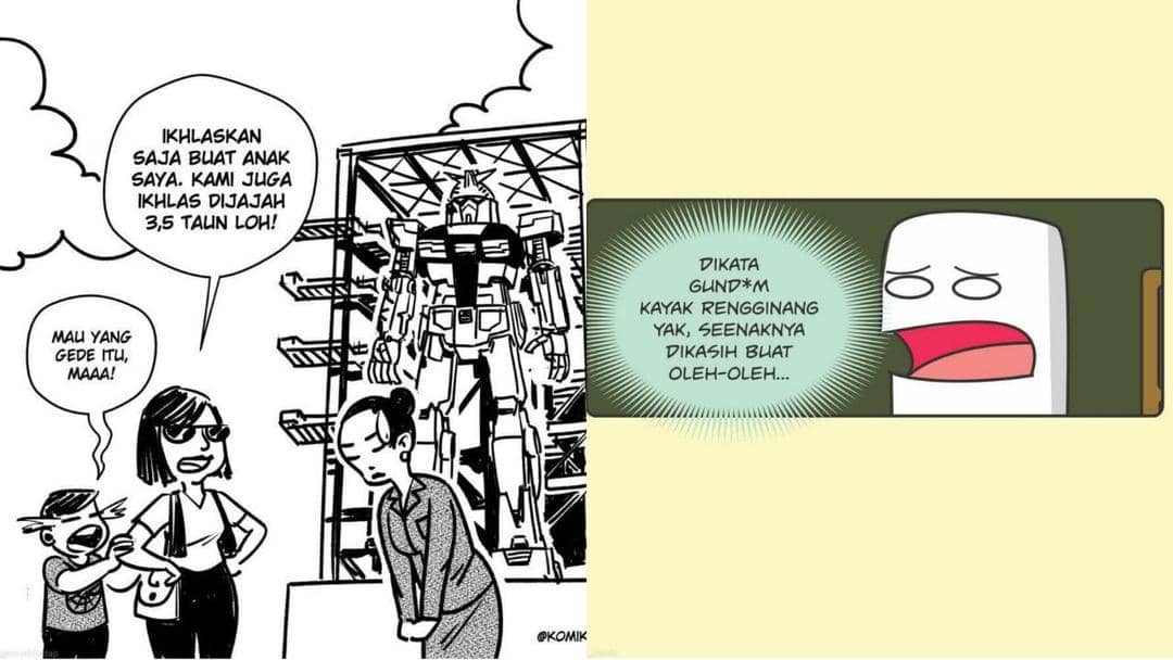 Gambar kiri karya komikfaktap dan gambar kanan karya ghosty_comic - Instagram.com/komikfaktap dan ghosty_comic