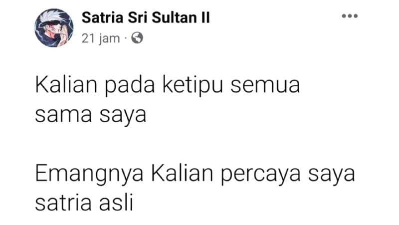 Facebook.com/Satria Sri Sultan II