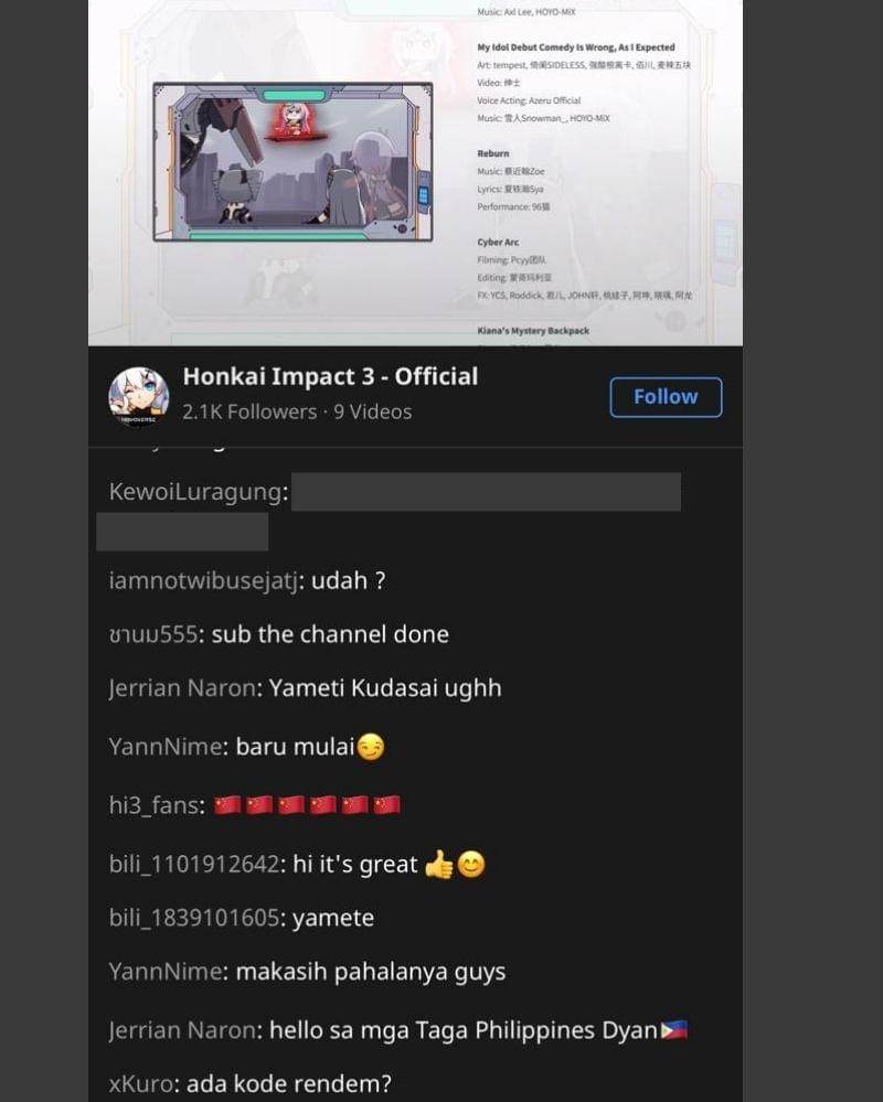 Tangkapan layar Honkai Carnival Fandom Celebration 2022-Honkai Impact 3rd di BStation - Popmama.com/Putri Syifa N