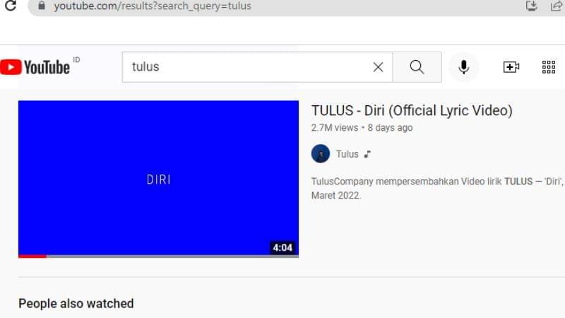 YouTube/Tulus
