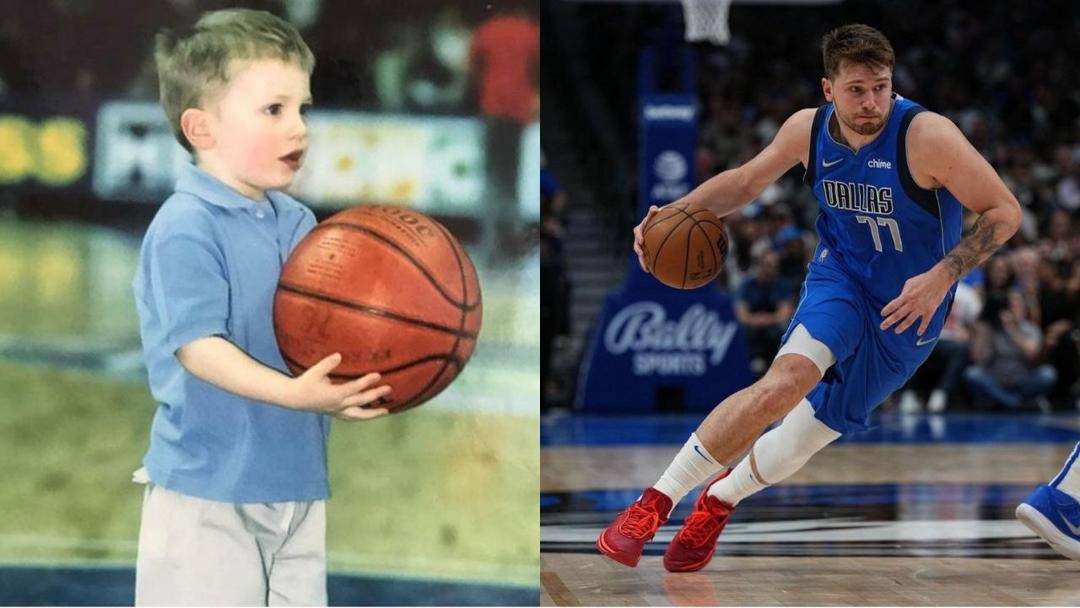 Kiri ke kanan: Luka Doncic waktu kecil, Luka Doncic saat dewasa - lukadoncic.com & Instagram.com/lukadoncic