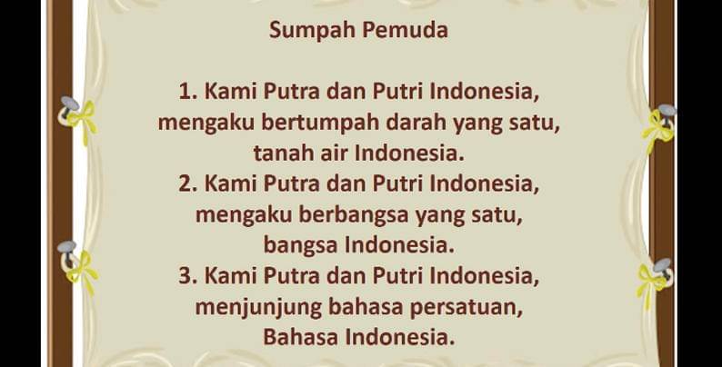 Naskah Sumpah Pemuda - Youtube/Redjeki Agoestyowati