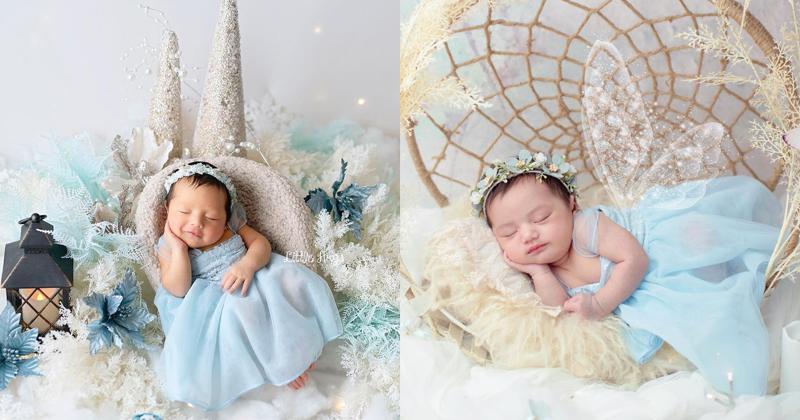 7 Foto Newborn Photoshoot Bayi Artis Pakai Gaun, bak Putri Kerajaan!