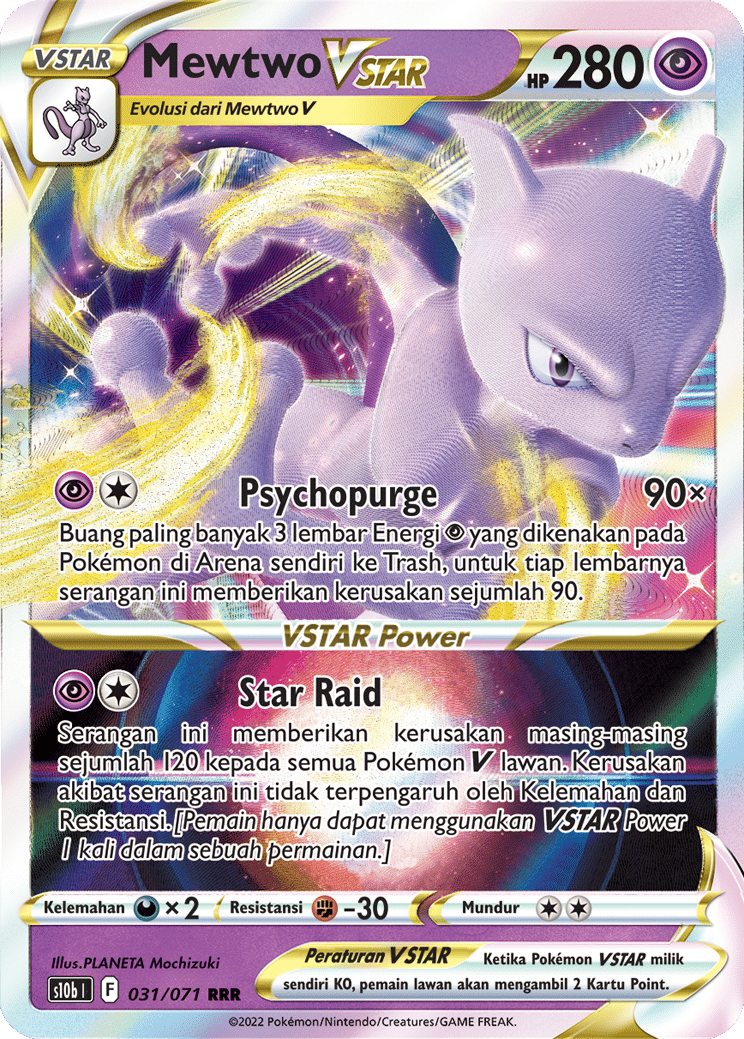 Karakter Mewtwo V Star - akggames.com