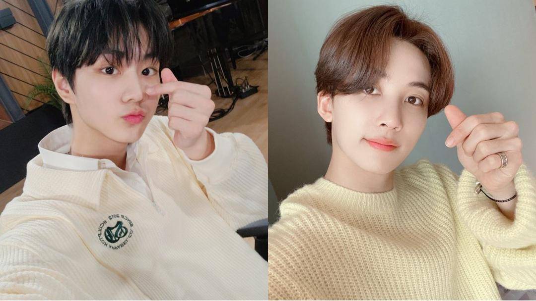 Kanan: Jungwon, kiri: Jeonghan - Twitter.com/ENHYPEN_members & pledis_17