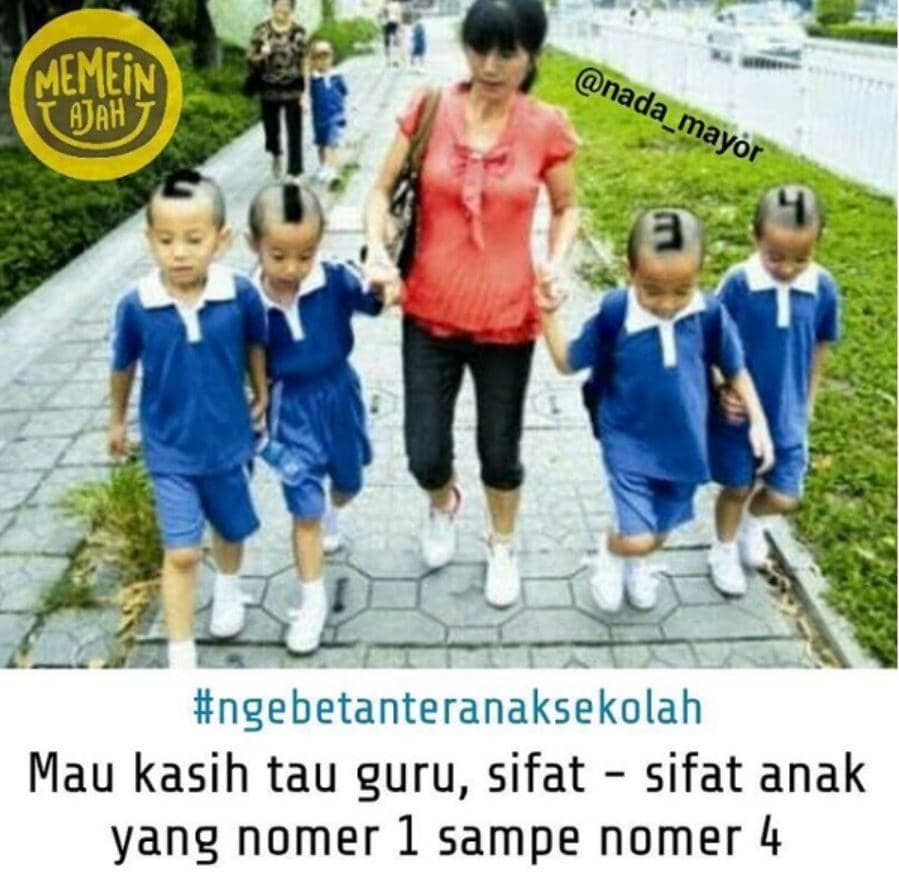 7 Meme Emak-Emak Antar Anak Sekolah, Relate dan Bikin Ngakak!