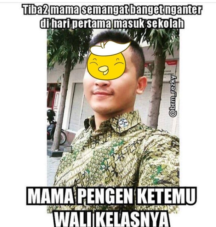 7 Meme Emak-Emak Antar Anak Sekolah, Relate dan Bikin Ngakak!