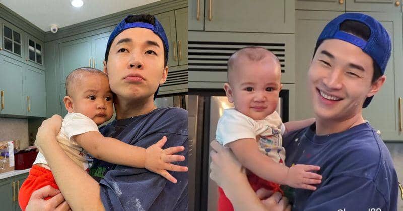 6 Foto Rayyanza Digendong Henry Lau, Bikin Netizen Gemas