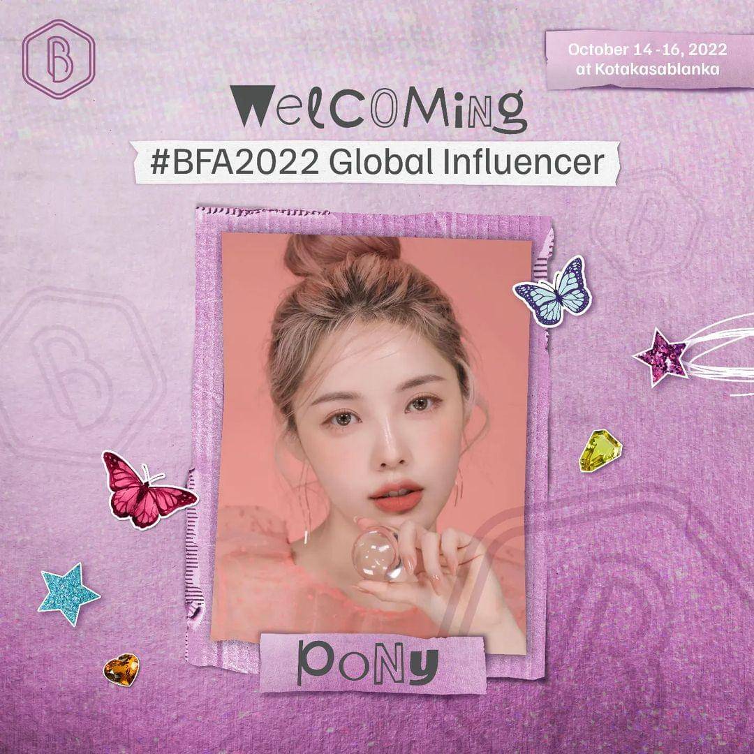 PONY sebagai Global Influencer BeautyFest Asia 2022 - (Dok. BeautyFest Asia 2022)