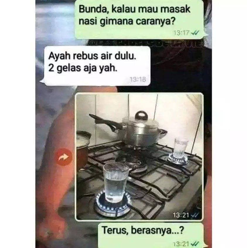 Salah paham soal rebus dua gelas air